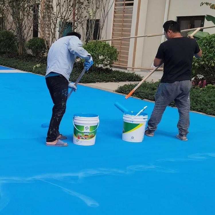 在水泥基礎上鋪設彈性減震型丙烯酸球場面層工藝-國標材料