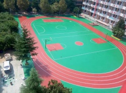 河南洛陽嵩縣 硅PU跑道、球場_其他案例_廣東