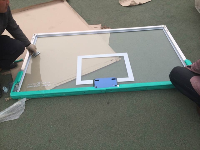 GYTY-A008移動式綠色單臂籃球架