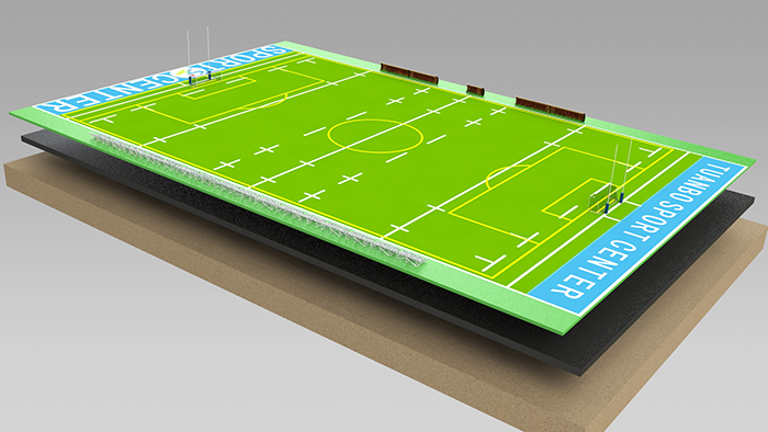 幼兒足球場人工草坪運動系統-草絲選用C型單絲，柔軟舒適，挺直度佳,安全環保的PU背膠(圖文)