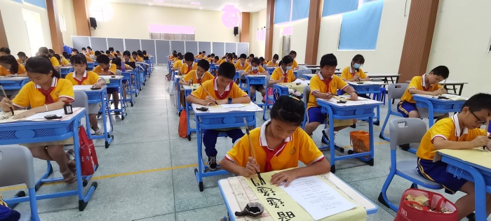 南朗小學：“喜迎國慶 祝福祖國”愛國主義主題書畫現場比賽活動