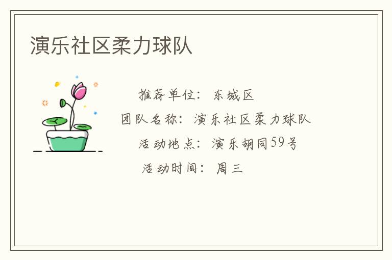 演樂社區柔力球隊