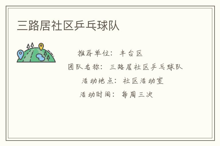 三路居社區乒乓球隊