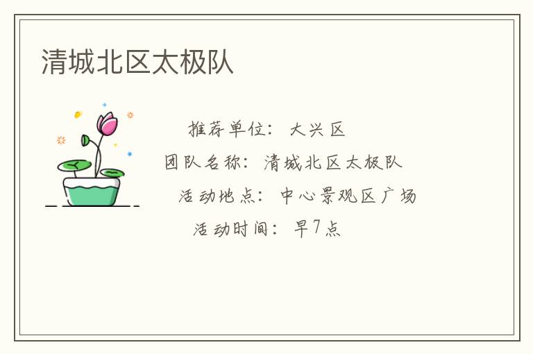 清城北區太極隊