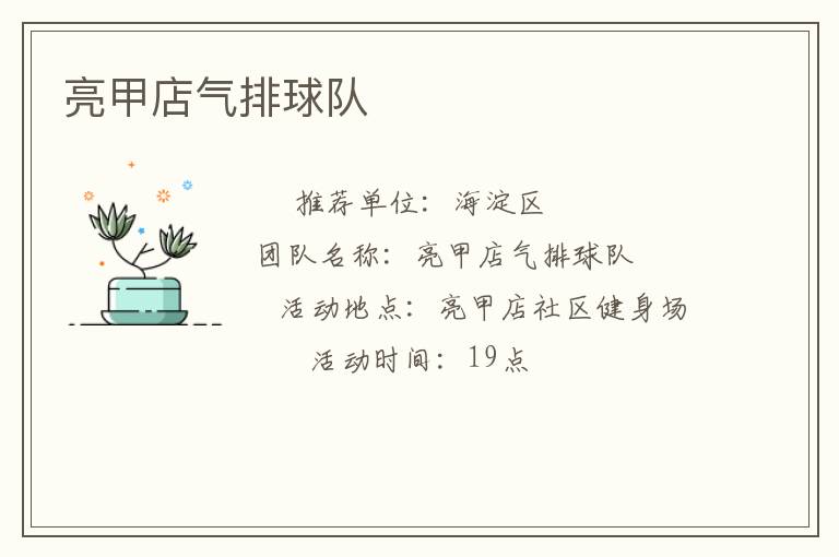 亮甲店氣排球隊