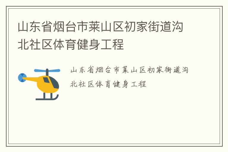 山東省煙臺市萊山區初家街道溝北社區體育健身工程