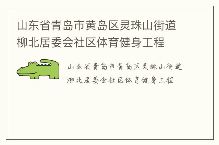 山東省青島市黃島區靈珠山街道柳北居委會社區體育健身工程