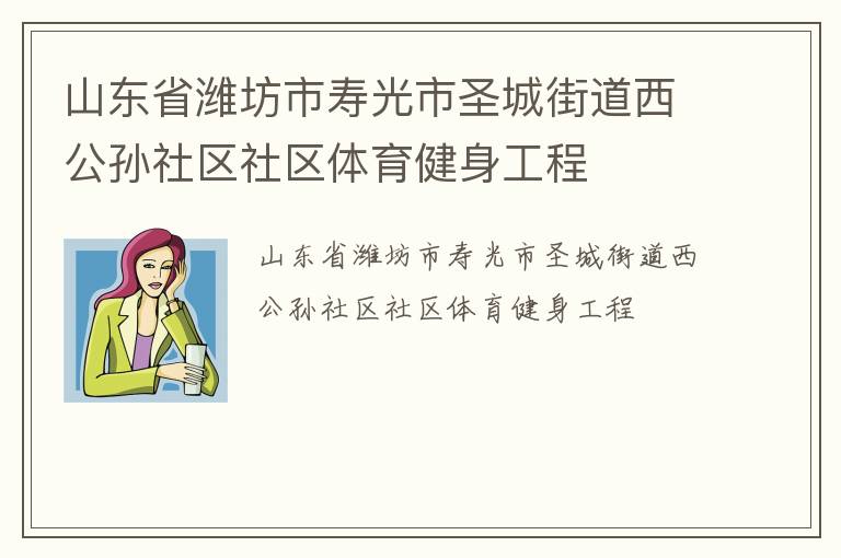 山東省濰坊市壽光市圣城街道西公孫社區社區體育健身工程