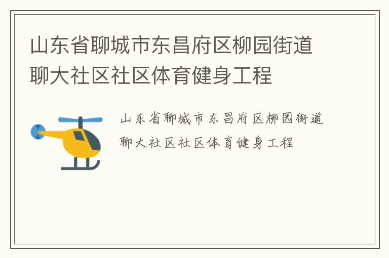山東省聊城市東昌府區柳園街道聊大社區社區體育健身工程