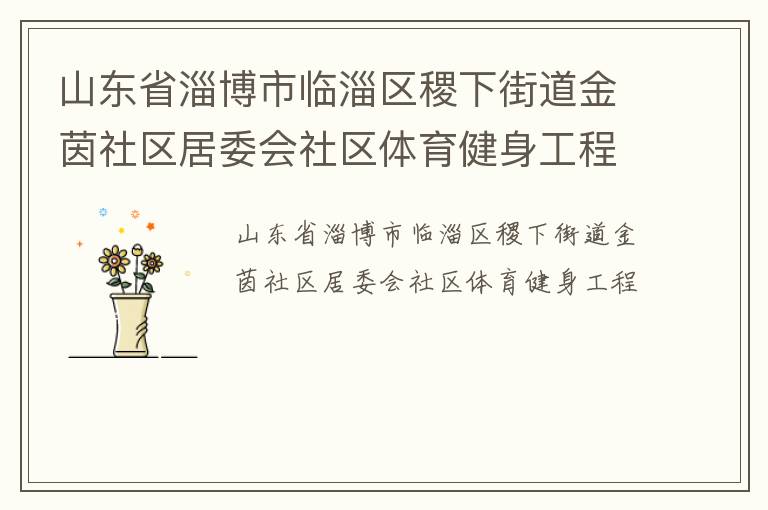 山東省淄博市臨淄區稷下街道金茵社區居委會社區體育健身工程