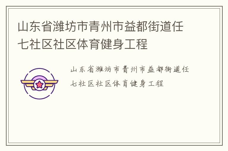 山東省濰坊市青州市益都街道任七社區(qū)社區(qū)體育健身工程