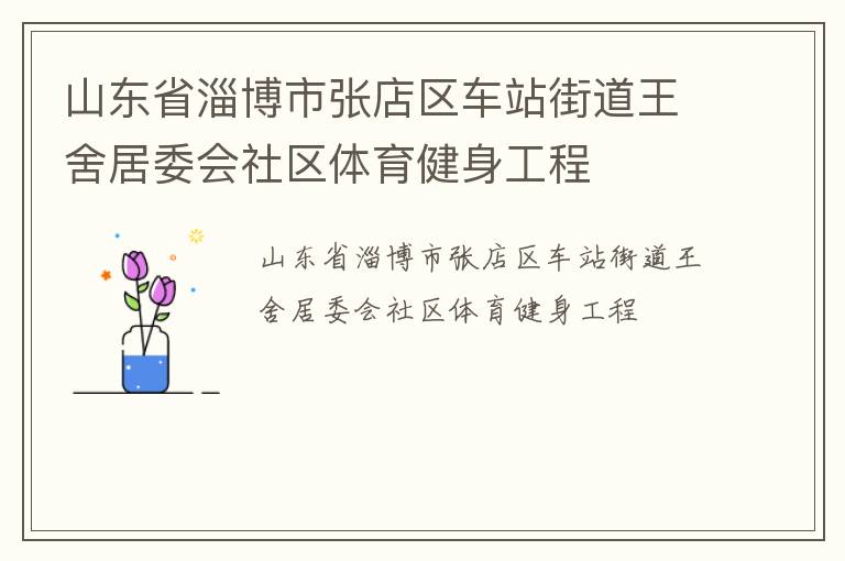 山東省淄博市張店區車站街道王舍居委會社區體育健身工程