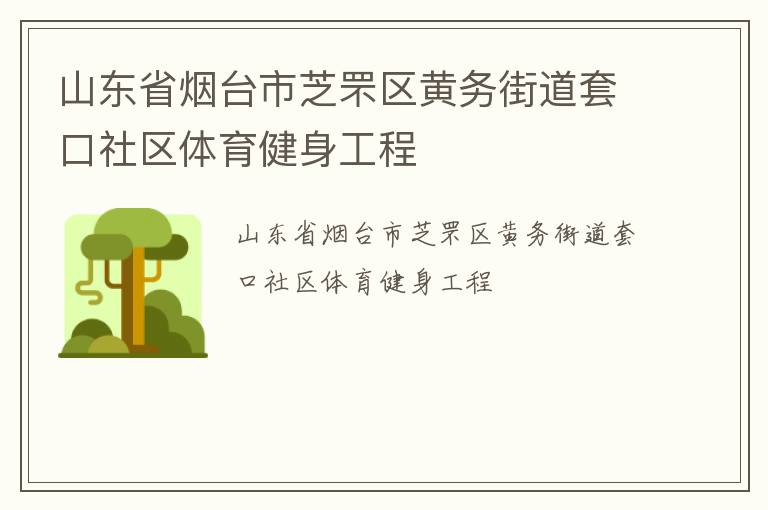 山東省煙臺市芝罘區黃務街道套口社區體育健身工程