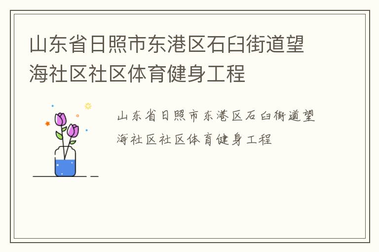 山東省日照市東港區石臼街道望海社區社區體育健身工程