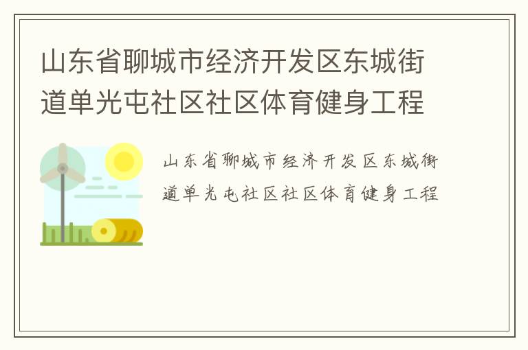 山東省聊城市經濟開發區東城街道單光屯社區社區體育健身工程