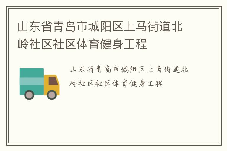 山東省青島市城陽區上馬街道北嶺社區社區體育健身工程