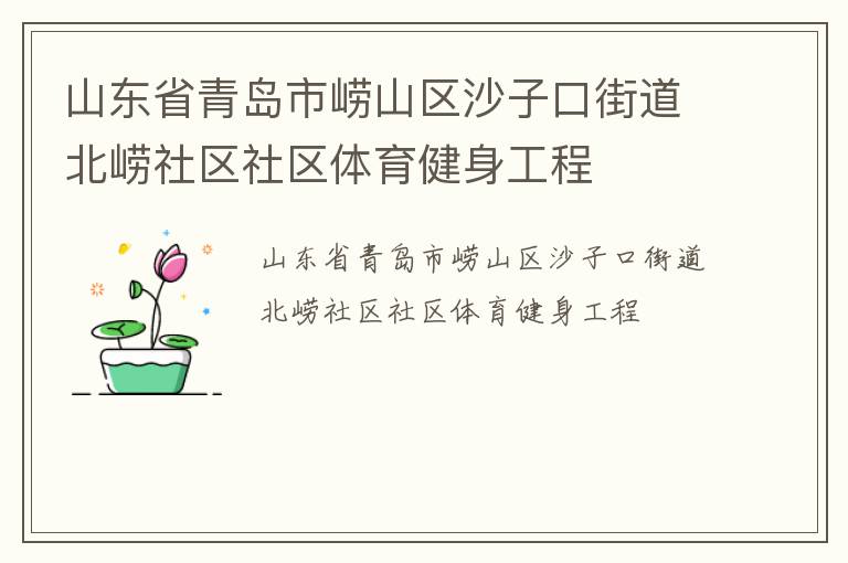 山東省青島市嶗山區沙子口街道北嶗社區社區體育健身工程