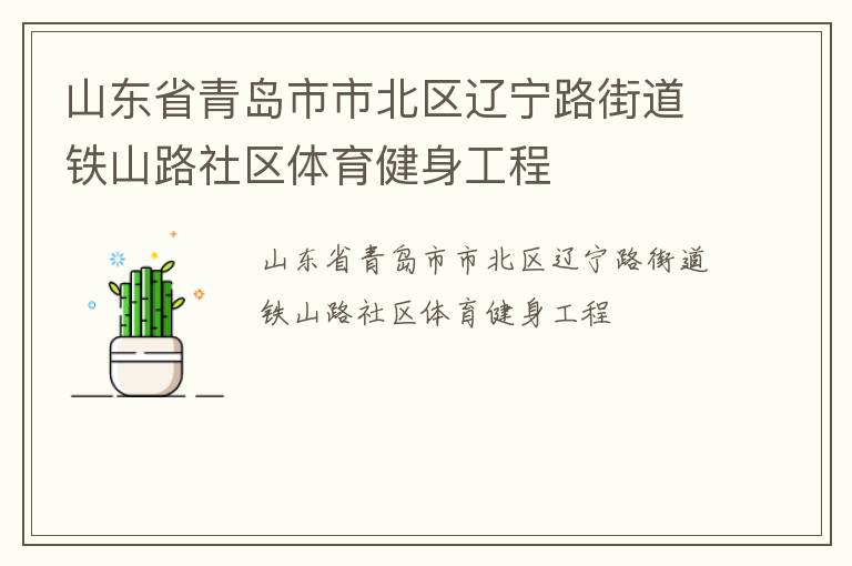 山東省青島市市北區遼寧路街道鐵山路社區體育健身工程