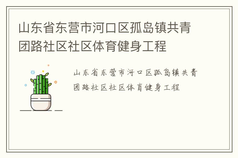 山東省東營市河口區孤島鎮共青團路社區社區體育健身工程