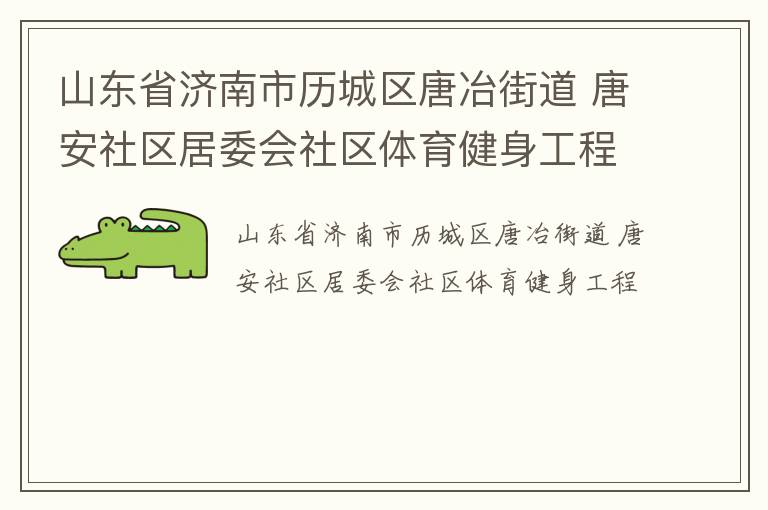 山東省濟南市歷城區(qū)唐冶街道 唐安社區(qū)居委會社區(qū)體育健身工程