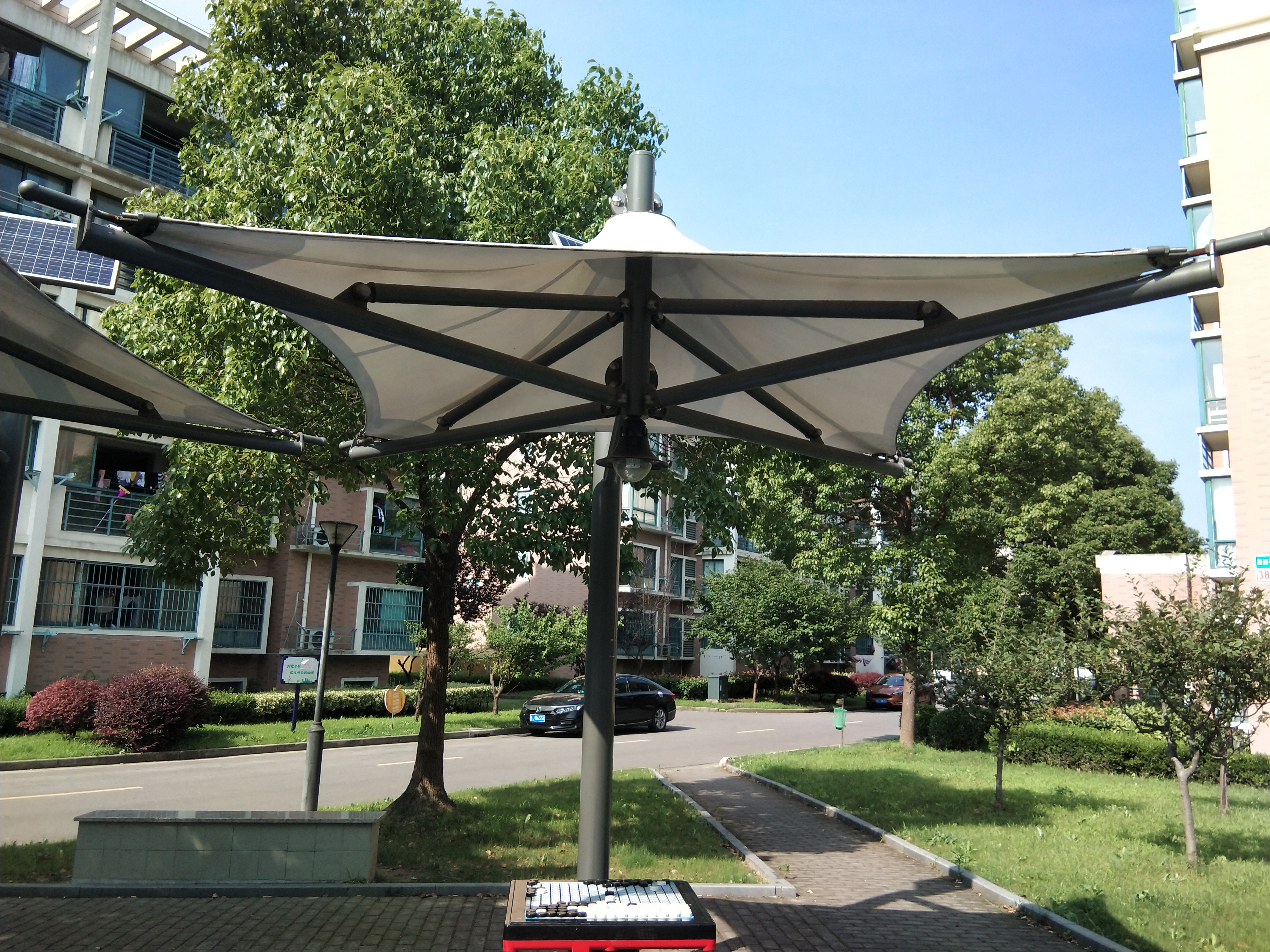 太陽能燈光遮陽棚 太陽能燈光遮陽棚