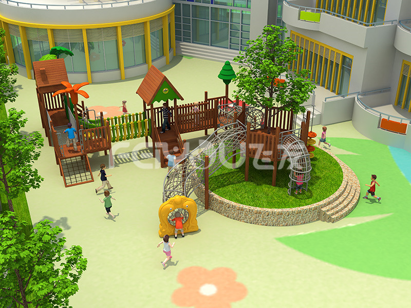 木質組合滑梯-005