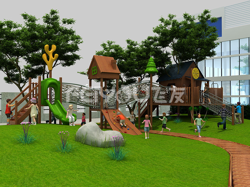 木質組合滑梯-019