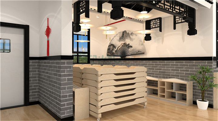 南方幼兒園室內整體設計：中式教室