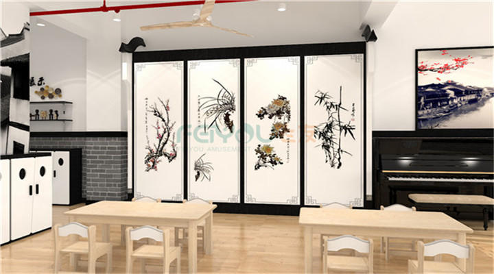 南方幼兒園室內整體設計：中式教室