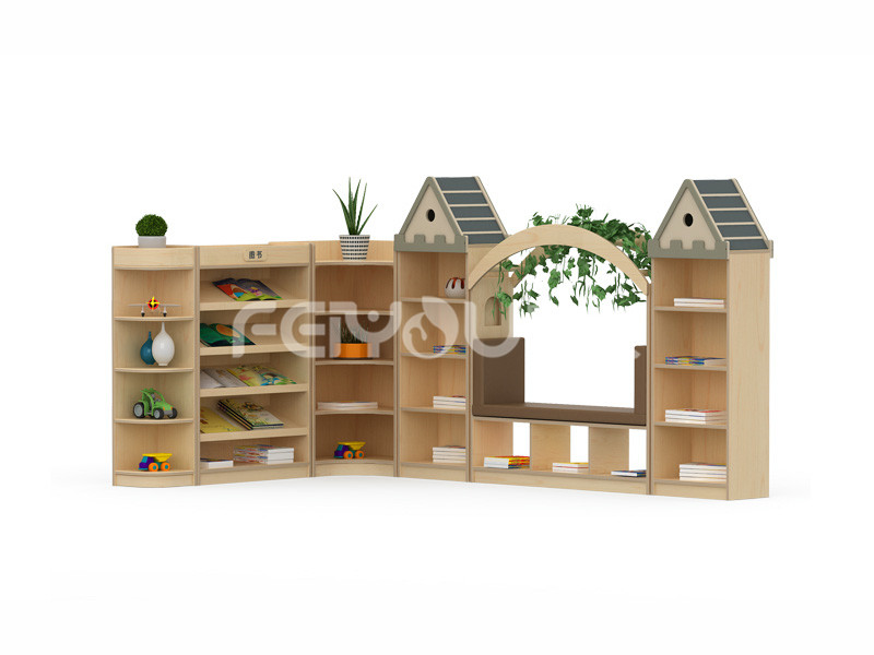 幼兒園實木家具寶寶學(xué)習(xí)互動楓木多功能組合柜閱讀區(qū)角柜.jpg