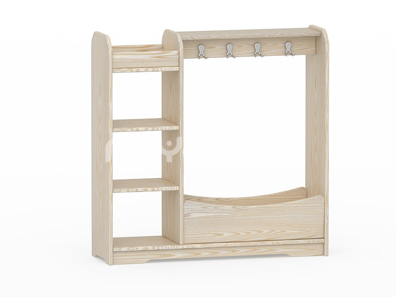 物架兒童實木衣帽柜-028