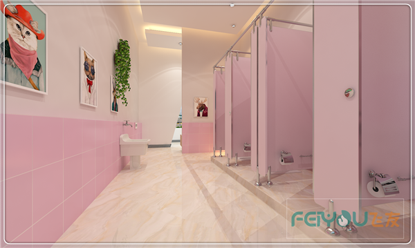 南方幼兒園室內整體設計：簡約卡通衛生間