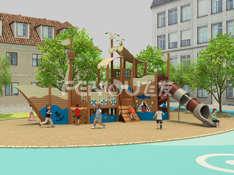 木質組合滑梯-001