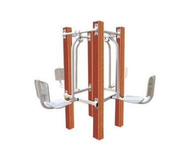 社區健身路徑/塑木四人坐蹬