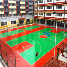 深圳籃球場翻新改造價格 耐磨籃球場建設 丙烯酸球場 硅PU球