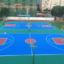 康樂硅pu彈性球場專業制造廠家球場硅pu球場施工