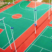 丙烯酸硬地球場(chǎng)面層施工天津?qū)氎鎱^(qū)籃球場(chǎng)翻新
