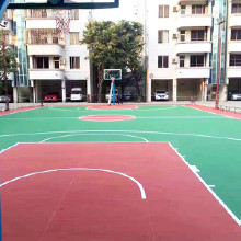 丙烯酸球場地面建設河北承德室外籃球場改造